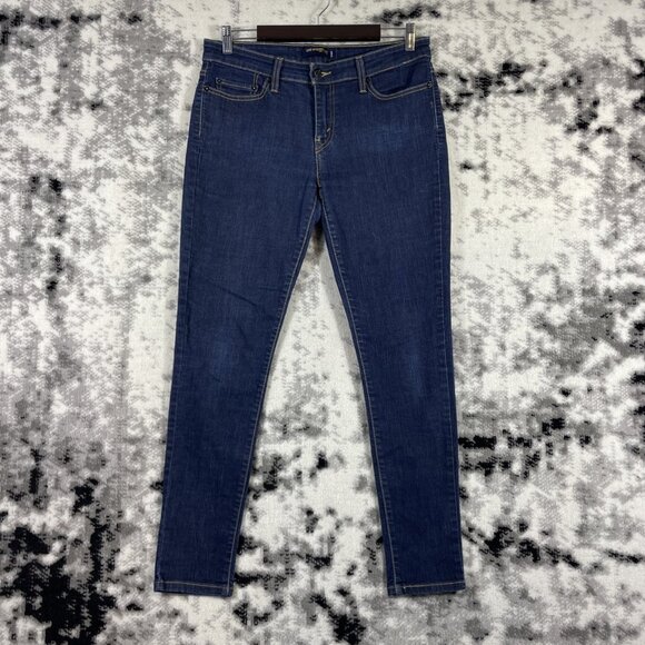 Levis Too Superlow Jeans Womens Size 13M Skinny Dark Wash Stretch Comfort Casual - Picture 1 of 16